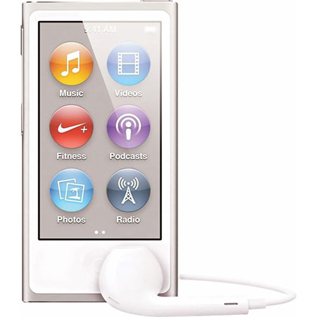 3- Apple iPod nano 16 GB Generation 7 Silver (MD 480 QB/A)