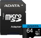   ADATA MICRO, SDXC, 64 GB, CLASS 10, W/A (AUSDX64GUICL10A1-RA1)