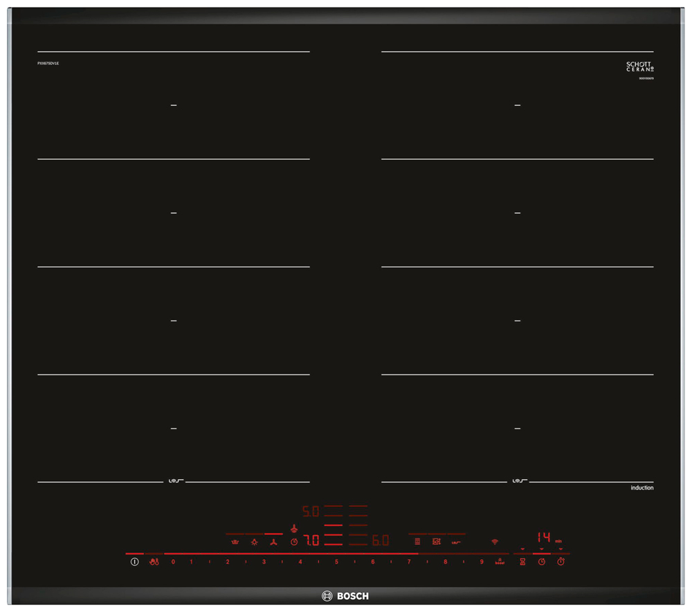 Встраиваемая индукционная варочная панель Bosch Serie|8 PXX675DV1E, Черный
Встраиваемая индукционная варочная панель Bosch Serie|8 PXX675DV1E, Черный