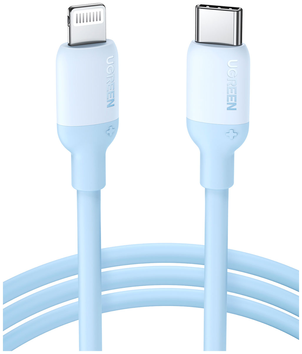 Кабель Ugreen USB C - Lightning, силиконовая оболочка, 1 м (20313) голубой
Кабель Ugreen USB C - Lightning, силиконовая оболочка, 1 м (20313) голубой