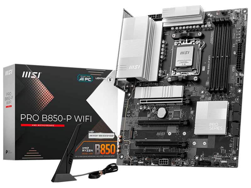 Материнская плата MSI PRO B850-P WIFI, Черный
Материнская плата MSI PRO B850-P WIFI, Черный