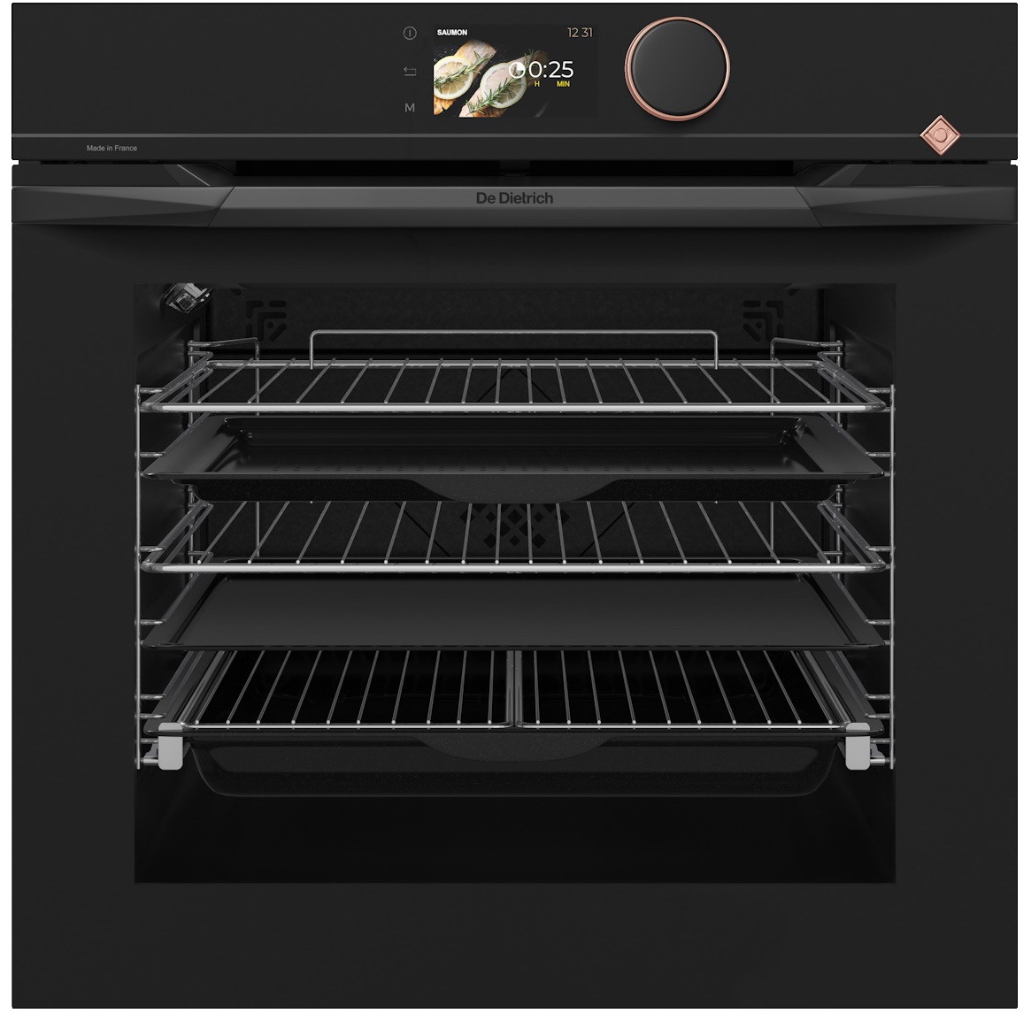 Электрический духовой шкаф De Dietrich DOP4756H, Черный/бронзовый
Электрический духовой шкаф De Dietrich DOP4756H, Черный/бронзовый