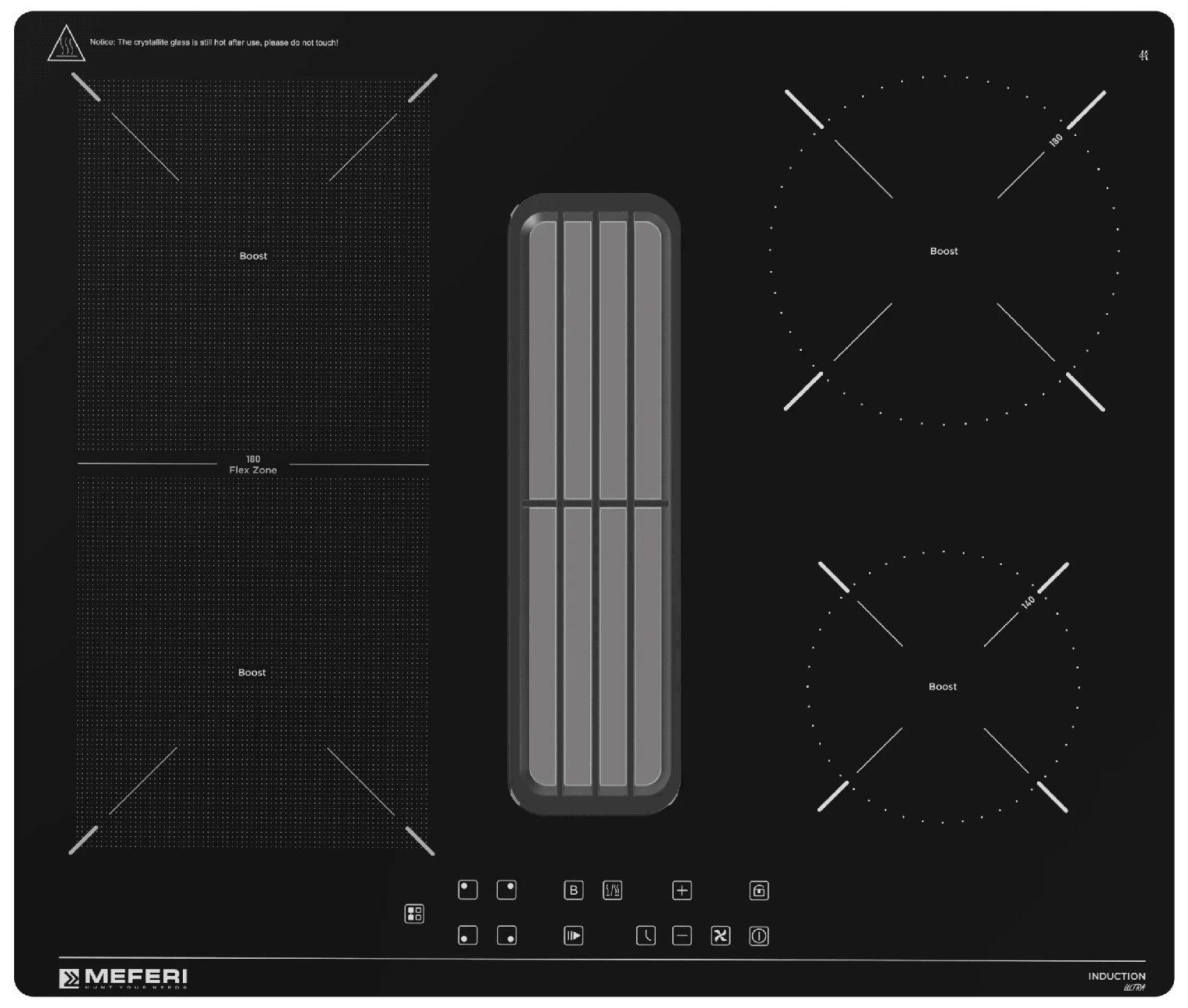 Варочная панель индукционная с вытяжкой Meferi XSMART60BK ULTRA, Черный
Варочная панель индукционная с вытяжкой Meferi XSMART60BK ULTRA, Черный