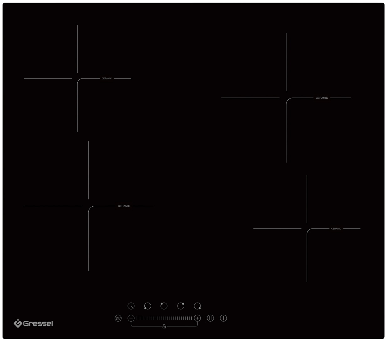 Электрическая варочная панель Gressel U60D14S100, Черный
Электрическая варочная панель Gressel U60D14S100, Черный