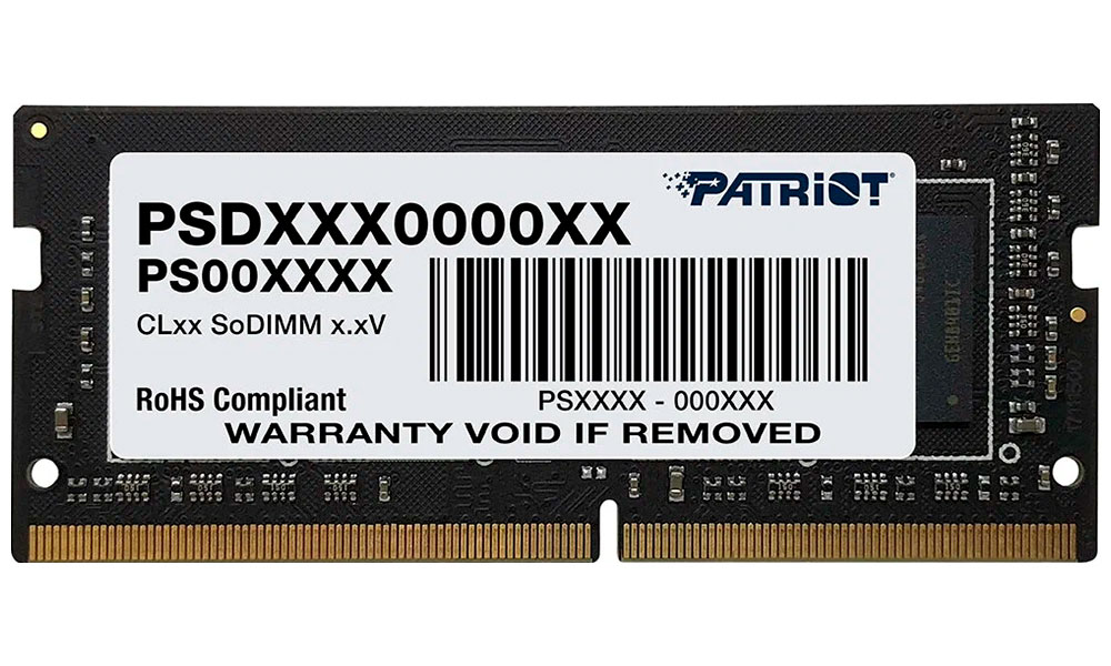 Оперативная память Patriot Memory SODIMM DDR4 8GB 2133MHz (PSD48G213381S), Черный
Оперативная память Patriot Memory SODIMM DDR4 8GB 2133MHz (PSD48G213381S), Черный