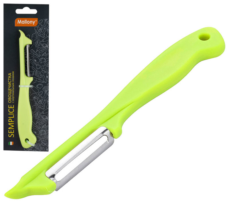 Овощечистка Mallony SEMPLICE, вертикальное лезвие, пластиковая ручка (008416)
Овощечистка Mallony SEMPLICE, вертикальное лезвие, пластиковая ручка (008416)