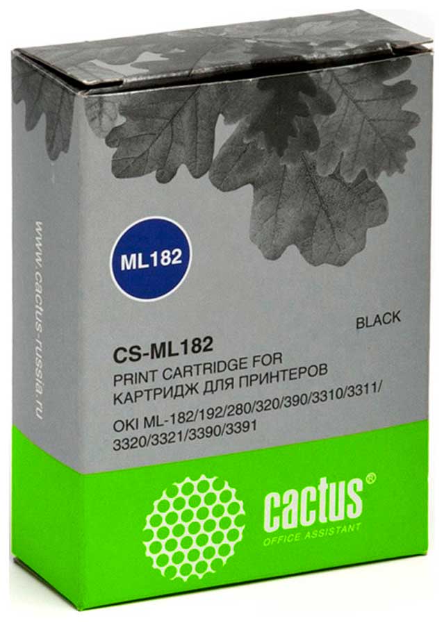 Картридж Cactus CS-ML182 для Oki ML-182/192/280/320/390 черный
Картридж Cactus CS-ML182 для Oki ML-182/192/280/320/390 черный