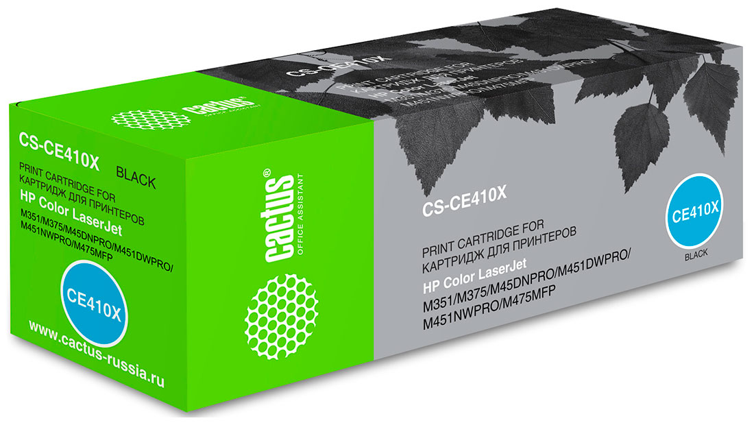 Картридж лазерный Cactus CS-CE410X, для HP LaserJet Pro M351/M451/M375/M475, ресурс 4000 страниц
Картридж лазерный Cactus CS-CE410X, для HP LaserJet Pro M351/M451/M375/M475, ресурс 4000 страниц