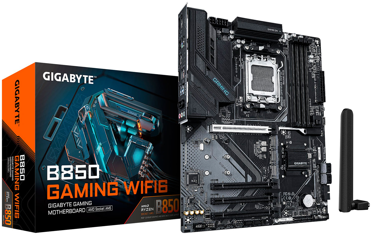 Материнская плата Gigabyte B850 GAMING WIFI6 (AM5, ATX), Черный
Материнская плата Gigabyte B850 GAMING WIFI6 (AM5, ATX), Черный