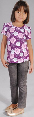 Блуза Fleur de Vie 24-2192 рост 140 фиолетовая