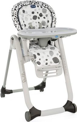 Стульчик для кормления Chicco POLLY Progres5 ANTHRACITE chicco стульчик для кормления polly progres5 5 в 1 2 колеса