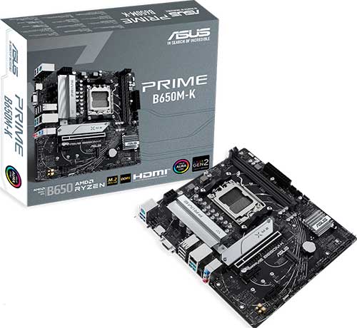 Материнская плата Asus PRIME B650M-K (AM5, mATX), Черный
Материнская плата Asus PRIME B650M-K (AM5, mATX), Черный