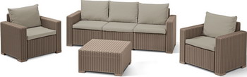 Комплект мебели Allibert California 3 seater set капучино 17198931