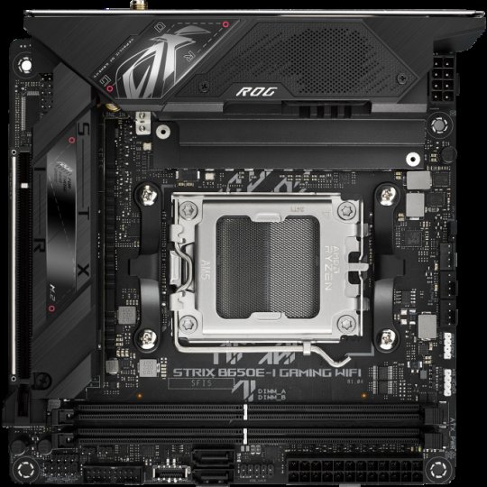 Материнская плата Asus ROG STRIX B650E-I GAMING WIFI (AM5, mini-ITX), Черный
Материнская плата Asus ROG STRIX B650E-I GAMING WIFI (AM5, mini-ITX), Черный