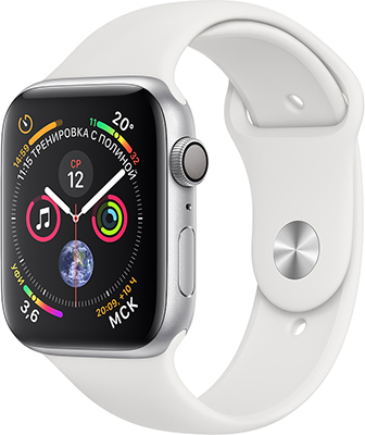 Часы Apple Watch Series 4 GPS 40 mm Silver Aluminium Case with White Sport Band (MU 642 RU/A) Часы Apple Watch Series 4 GPS 40 mm Silver Aluminium Case with White Sport Band (MU 642 RU/A)