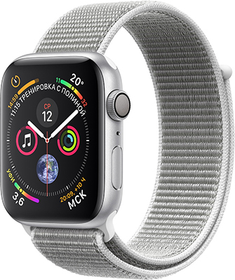 Часы Apple Watch Series 4 GPS 40 mm Silver Aluminium Case with Seashell Sport Loop (MU 652 RU/A) Часы Apple Watch Series 4 GPS 40 mm Silver Aluminium Case with Seashell Sport Loop (MU 652 RU/A)