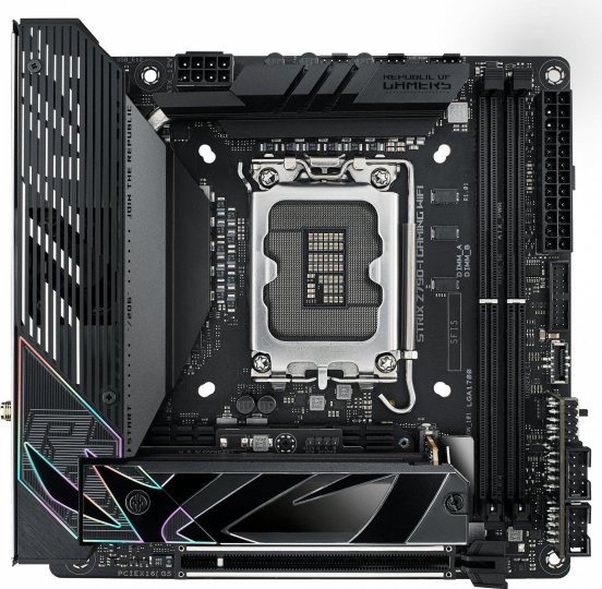 Материнская плата Asus ROG STRIX Z790-I GAMING WIFI (LGA1700, mini-ITX)
Материнская плата Asus ROG STRIX Z790-I GAMING WIFI (LGA1700, mini-ITX)