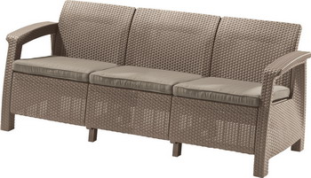 Диван Keter Corfu love seat max капучино 17197959/КАП