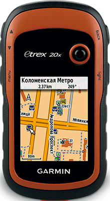 Навигатор Garmin Etrex 20 x GPS Глонасс Russia (черно-рыжий)