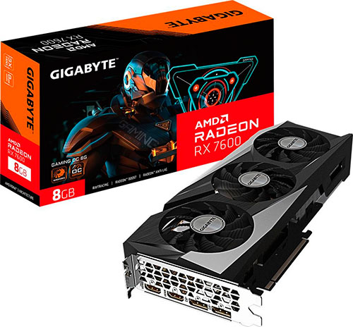 Видеокарта Gigabyte Radeon RX 7600 GAMING OC 8GB (GV-R76GAMING OC-8GD), Черный
Видеокарта Gigabyte Radeon RX 7600 GAMING OC 8GB (GV-R76GAMING OC-8GD), Черный