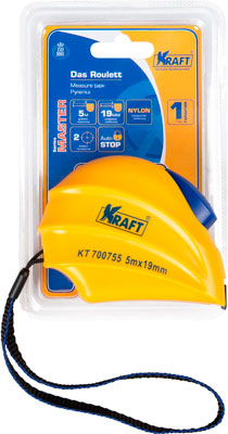 Рулетка Kraft, 5м х 19мм Master KT 700755