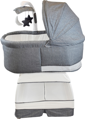 Детская кроватка BLISS Deluxe Серый меланж BA 302-STW