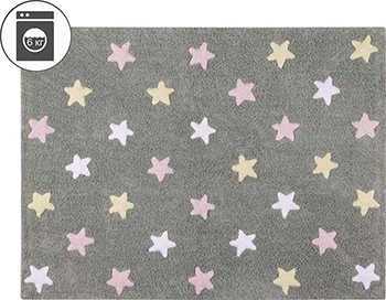 Ковер Lorena Canals Триколор Звезды Stars Tricolor (серо-розовый) 120*160 C-ST-P