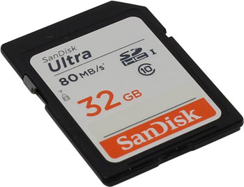 Карта памяти Sandisk 32 GB SDHC Class 10 UHS-I Ultra 80 MB/s SDSDUNC-032 G-GN6IN