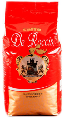 Кофе зерновой De Roccis Rosso (1kg)