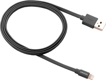 Кабель Canyon Charge & Sync MFI flat cable USB to lightning серый solar mini charge controller tracer2210an 12v 24v auto type usb cable temperature sensor black color mt50 20a