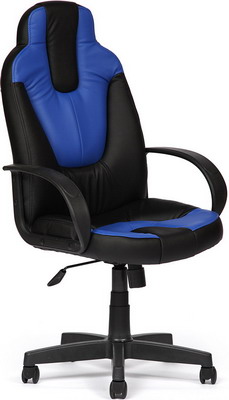 Кресло Tetchair NEO (1) (кож/зам черный синий PU C-36-6/PU C 36-39)