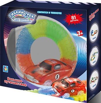 Трек гибкий 1 Toy, Большое путешествие дорога светится 1 машинка со светом 81 дет Т13195
Трек гибкий 1 Toy, Большое путешествие дорога светится 1 машинка со светом 81 дет Т13195