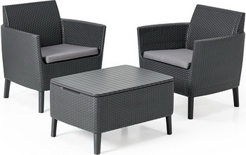 Комплект мебели Allibert Salemo balcony set графит 17205935