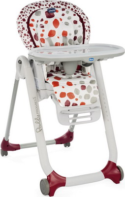 Стульчик для кормления Chicco POLLY Progres5 CHERRY 05079336740000 chicco стульчик для кормления polly progres5 5 в 1 2 колеса