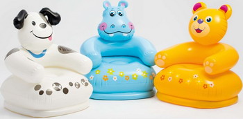 Кресло детское надувное Intex Веселые животные 68556, Белый
Кресло детское надувное Intex Веселые животные 68556, Белый