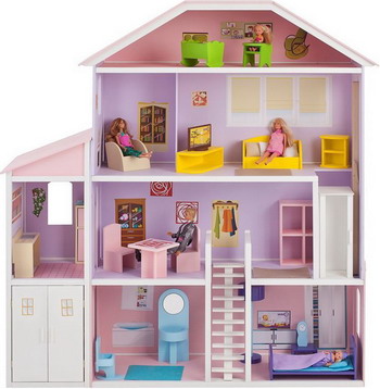 Кукольный дом Paremo Фантазия (19 предметов мебели лифт лестница гараж) PD 316-03