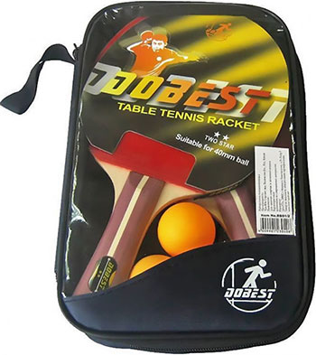 Набор для настольного тениса DoBest BB 01 2 звезды (2 ракетки + 3 мяча) BB 01/2