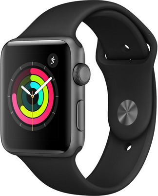 Часы Apple Watch Series 3 GPS 42 mm Space Grey Aluminium Case with Black Sport Band (MTF 32 RU/A) Часы Apple Watch Series 3 GPS 42 mm Space Grey Aluminium Case with Black Sport Band (MTF 32 RU/A)