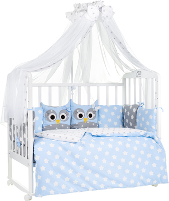 

Комплект в кроватку Sweet Baby, Uccellino Blu (Голубой) 7 пр. 424 463