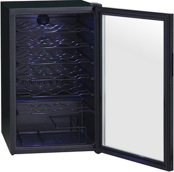 Винный шкаф LaSommeliere VN 50 чёрный с чёрной рамкой