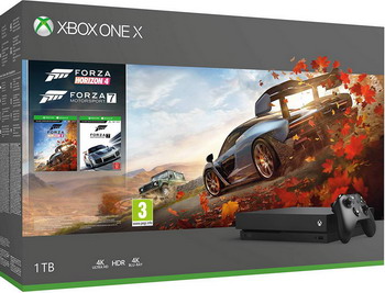 Стационарная приставка Microsoft Xbox One X 1 ТБ + Forza Horizon 4 + Forza Motorsport 7 (CYV-00058)