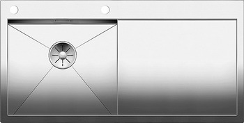Кухонная мойка BLANCO ZEROX 5S-IF/А (чаша слева) нерж. сталь зеркальная полировка с клапаном-автоматом 521628