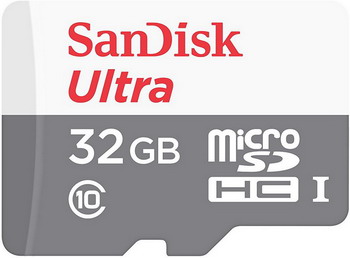 Карта памяти Sandisk 32 GB microSDHC Class 10 Ultra 80 MB/s SDSQUNS-032 G-GN3MN