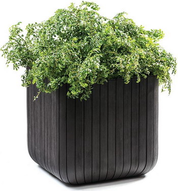 цены Квадратное кашпо Keter CUBE PLANTER M