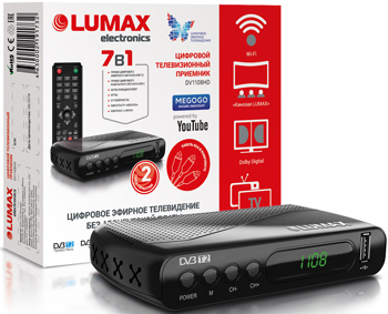 все цены на Цифровой телевизионный ресивер Lumax DV 1108 HD онлайн