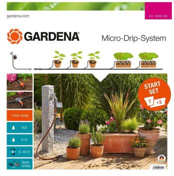 Набор для полива Gardena Комплект микрокапельного полива базовый с таймером 13002-20