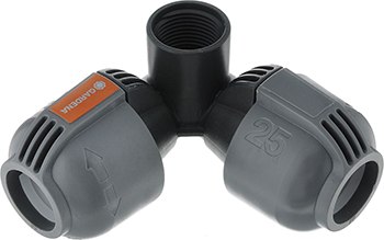 Соединитель Gardena L-образный 25 мм, 3/4"-внутренняя резьба, 02764-20
Соединитель Gardena L-образный 25 мм, 3/4"-внутренняя резьба, 02764-20