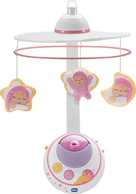 Подвеска мобиль для кровати Chicco Волшебные звезды розовая с д.у