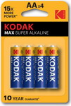 Батарейка Kodak MAX LR6 BL4 (KAA-4) 4шт
Батарейка Kodak MAX LR6 BL4 (KAA-4) 4шт