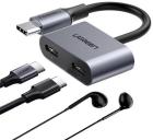 Адаптер Ugreen Type C Male to Type C Female Type C Female Audio Adapter, серый (60165)
Адаптер Ugreen Type C Male to Type C Female Type C Female Audio Adapter, серый (60165)